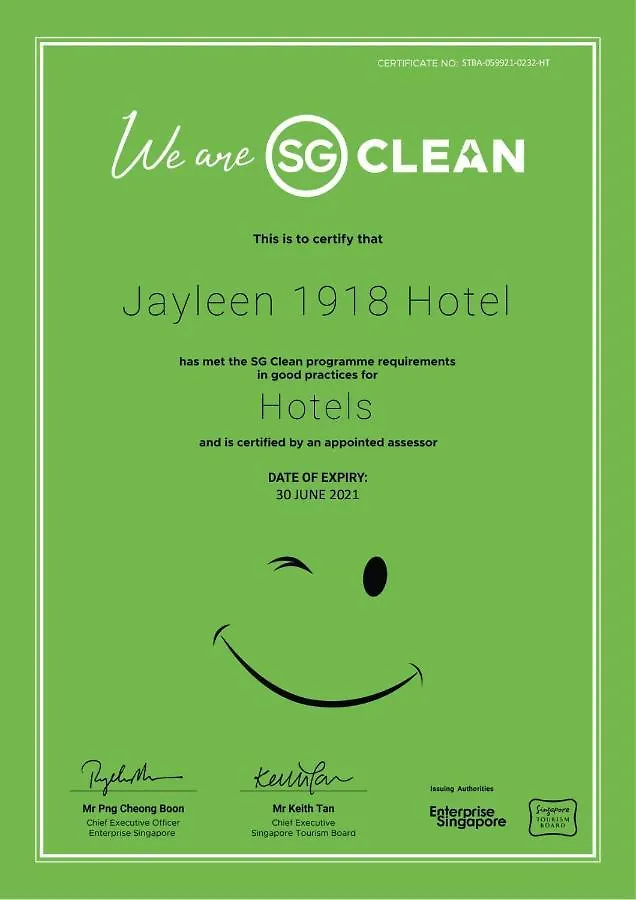 *** Hotel Jayleen 1918 Singapur Singapur